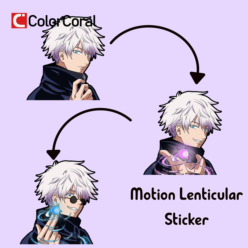 Sticker Chuyển Động 3D Chống Thấm Nước Hình Anime Cho Xe Hơi Laptop