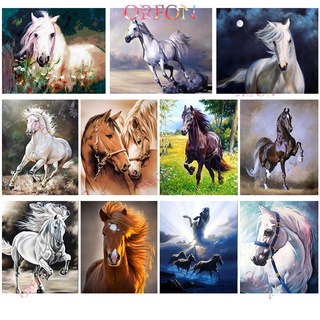 Tranh Vẽ Hình Con Ngựa Nghệ Thuật Treo Tường Trang Trí 40x50cm