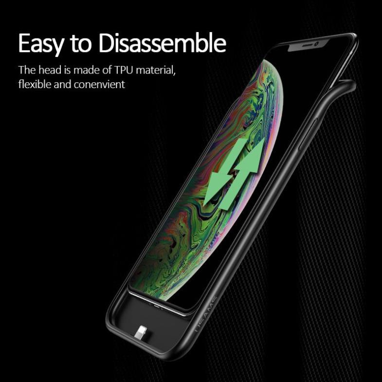 Ốp lưng siêu mỏng kiêm Pin sạc dự phòng 4000 mAh cho iPhone XS Max hiệu Usams - Hàng chính hãng