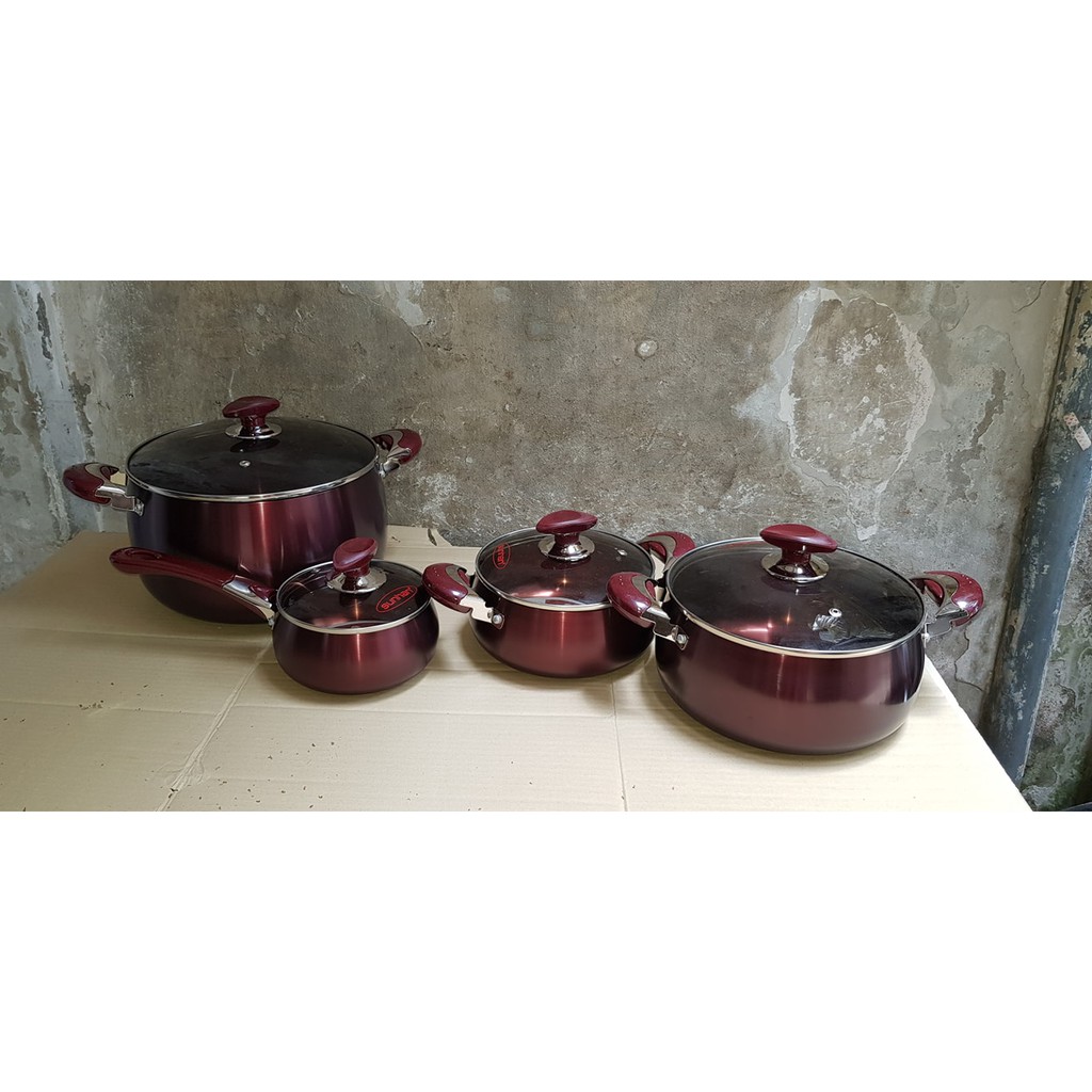 Bộ nồi 4 chiếc chống độc SUNHAN MALAYSIA