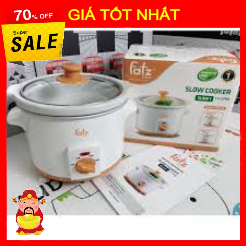 [ GIÁ TỐT NHẤT ]  NỒI NẤU CHÁO CHẬM FATZ 1,5L - CÔNG NGHỆ HÀN QUỐC [ HÀNG CHÍNH HÃNG ]