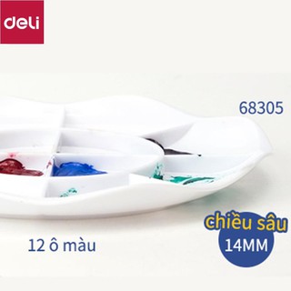 Khay pha màu Deli - 12 ngăn - 1 chiếc - 68305 [Deli]