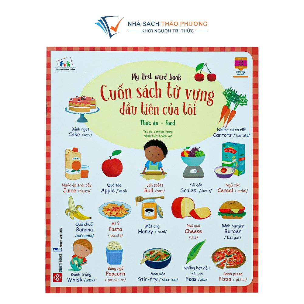 Sách - Cuốn sách từ vựng đầu tiên của tôi My First Words phát triển ngôn ngữ sớm cho bé từ 3 tuổi