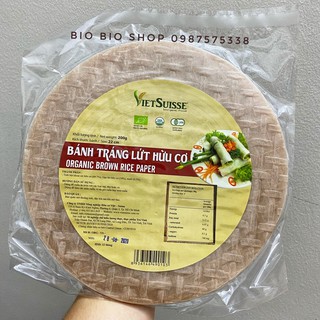 Bánh tráng hữu cơ Vietsuisse Bánh đa nem hữu cơ Bánh tráng lứt lức hữu cơ 200g