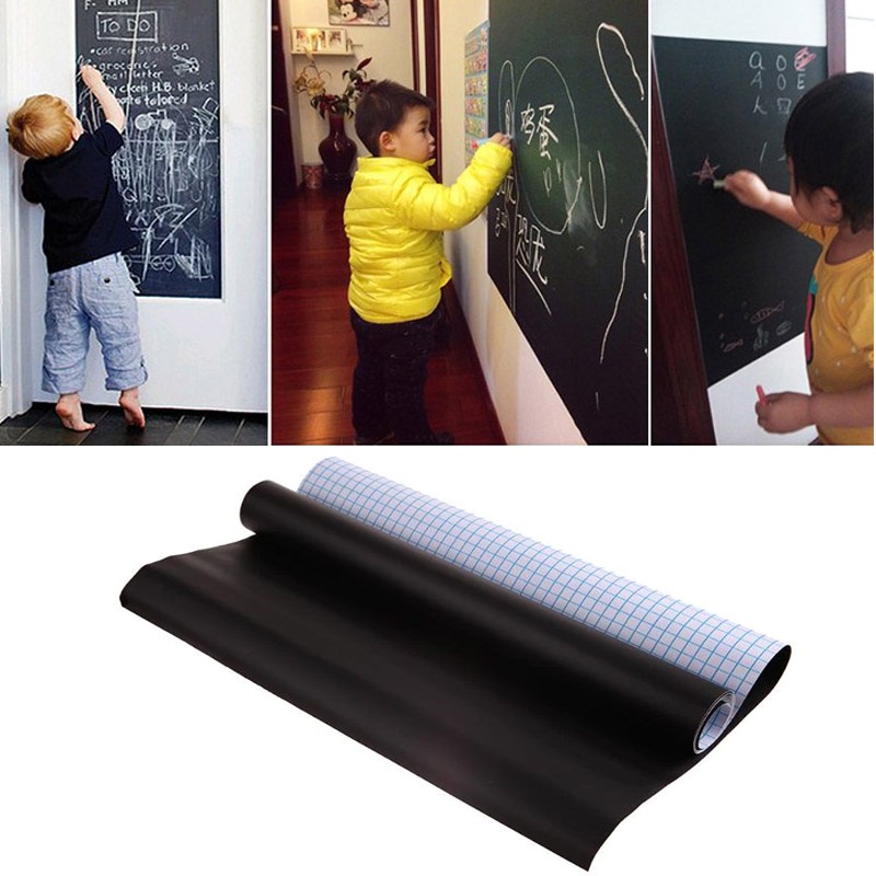 BẢNG Dán Tường Học Tập, Họp Văn Phòng - Decal Viết Xóa được (Chọn Size Và Màu Trắng/Đen)