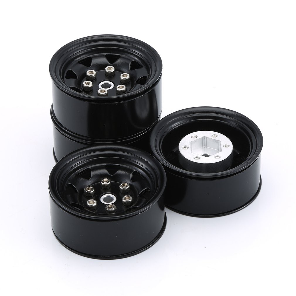 Set 4 Vành Bánh Xe Ax515Bk Bằng Hợp Kim Nhôm 1.55 Inch Chuyên Dụng Cho Xe Điều Khiển RC 1/10 RC MN99 MN90