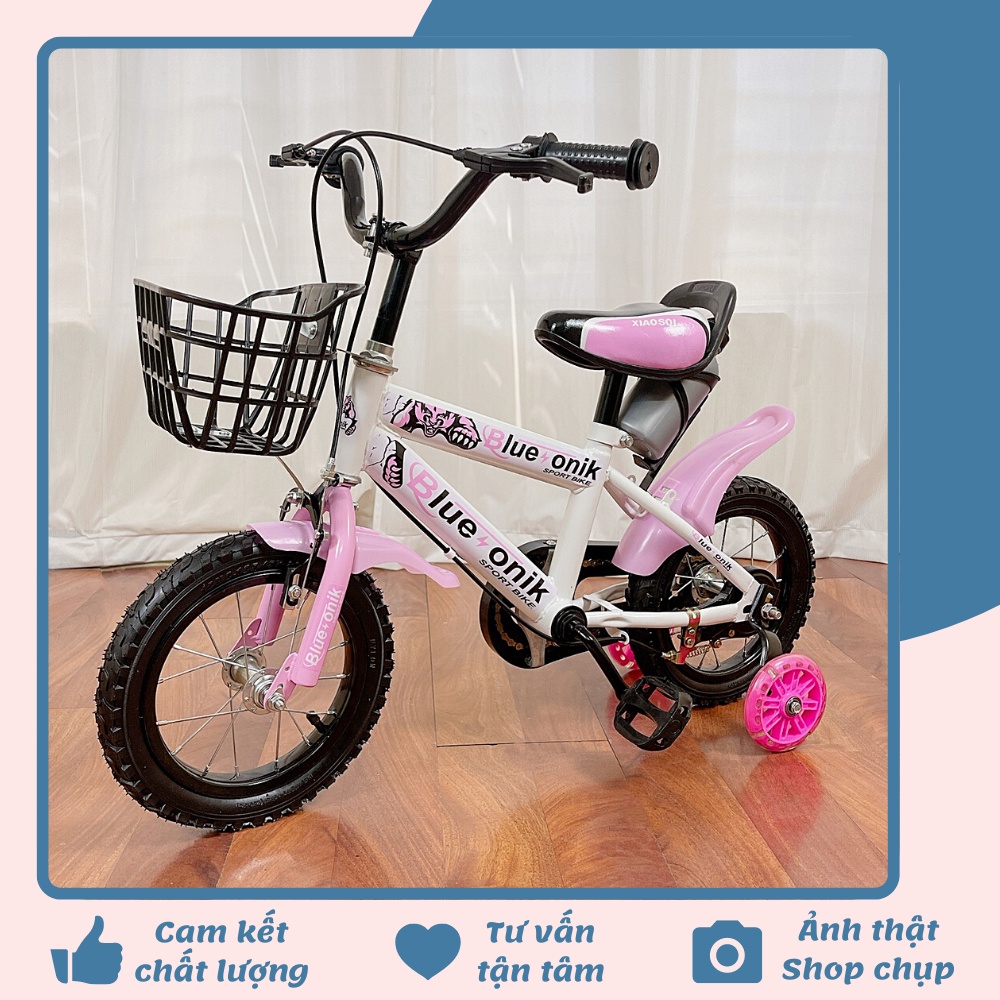 Xe đạp trẻ em 12 inch/14 inch cho bé từ 2 đến 4 tuổi 9BABY màu hồng
