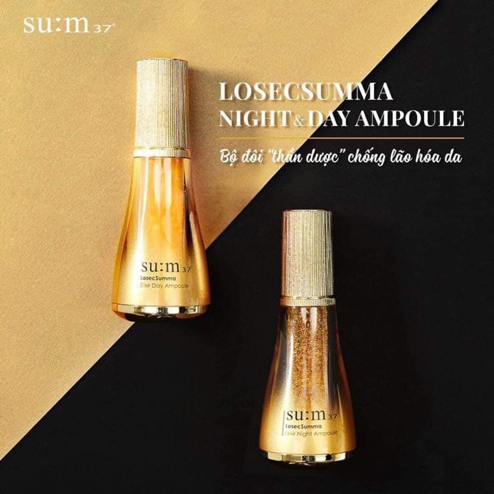 Combo 10 gói Tinh chất vàng chống lão hóa da ban ngày Sum (Sum Losec Summa Elixir Day Ampoule)