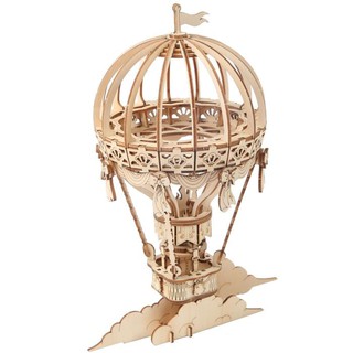Mô hình gỗ 3D Khinh khí cầu - Hot Air Ballon, Dalat Retro