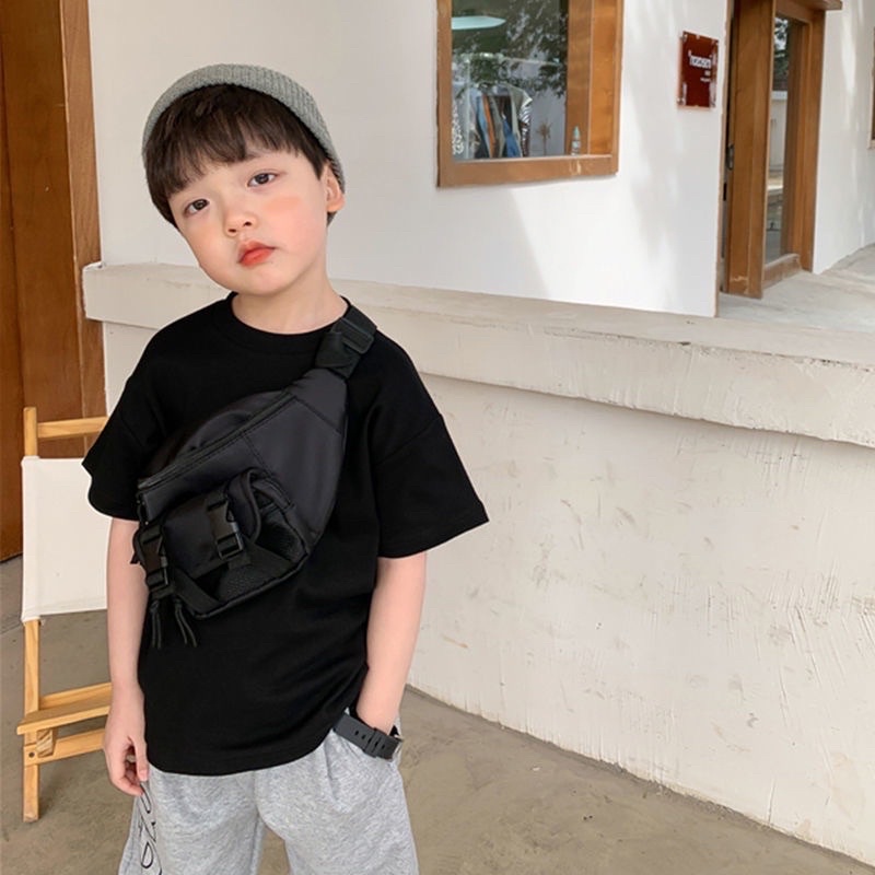 Áo phông trơn basic bé trai bé gái