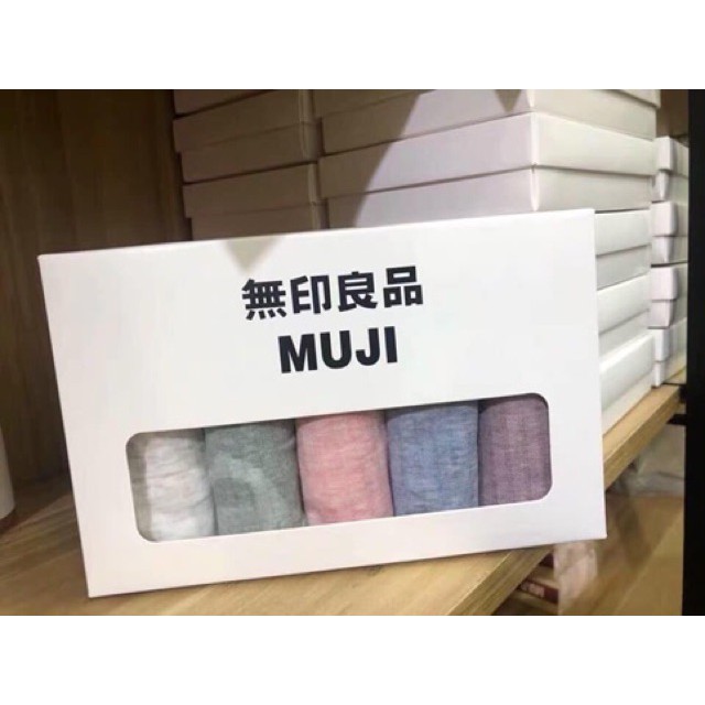 Hộp 5 quần lót Muji coton viền ren AHONG1 .