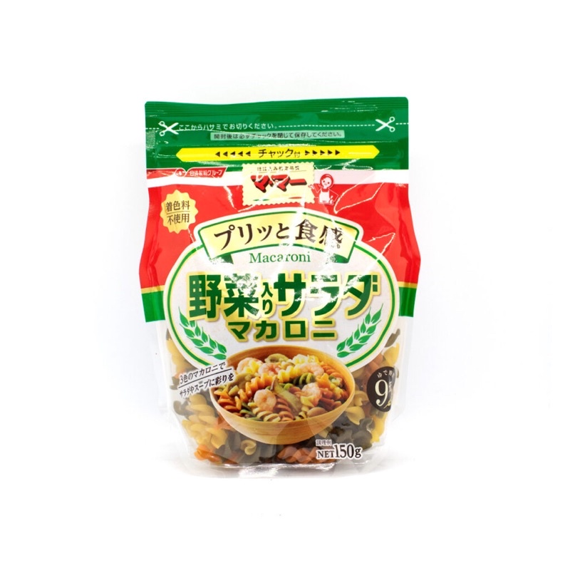 Nui xoắn rau củ Macaroni Nisshin Nhật (150g)
