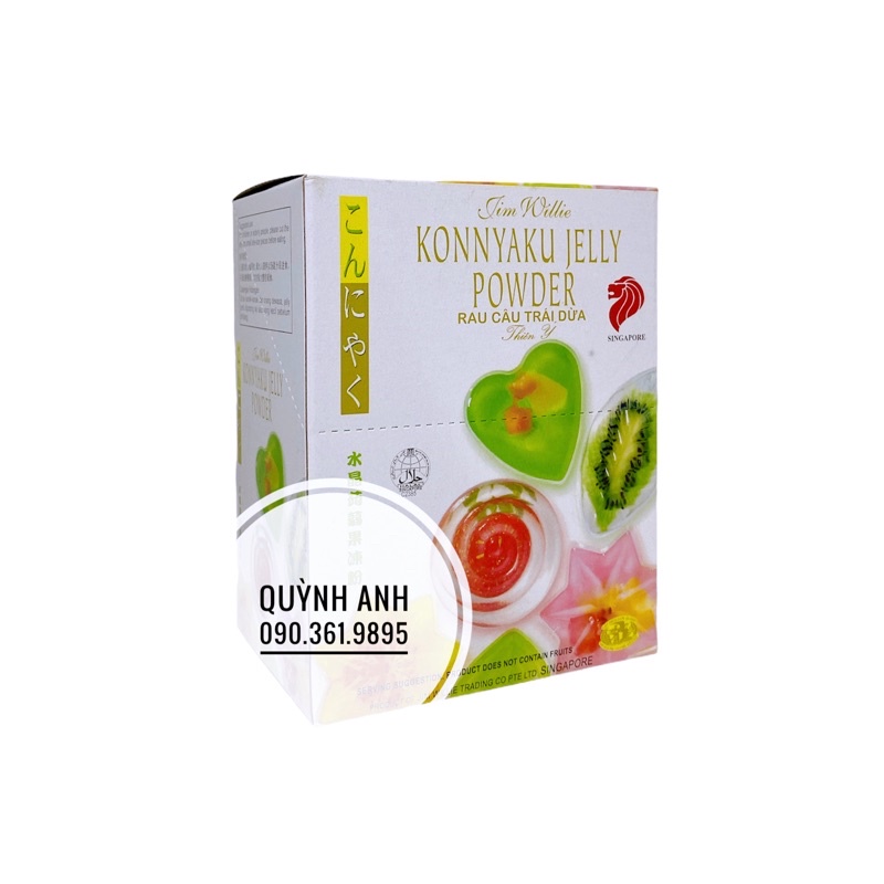 Bột rau câu trái dừa Thiên Ý (Malaysia) loại 1 (hộp 12 gói)
