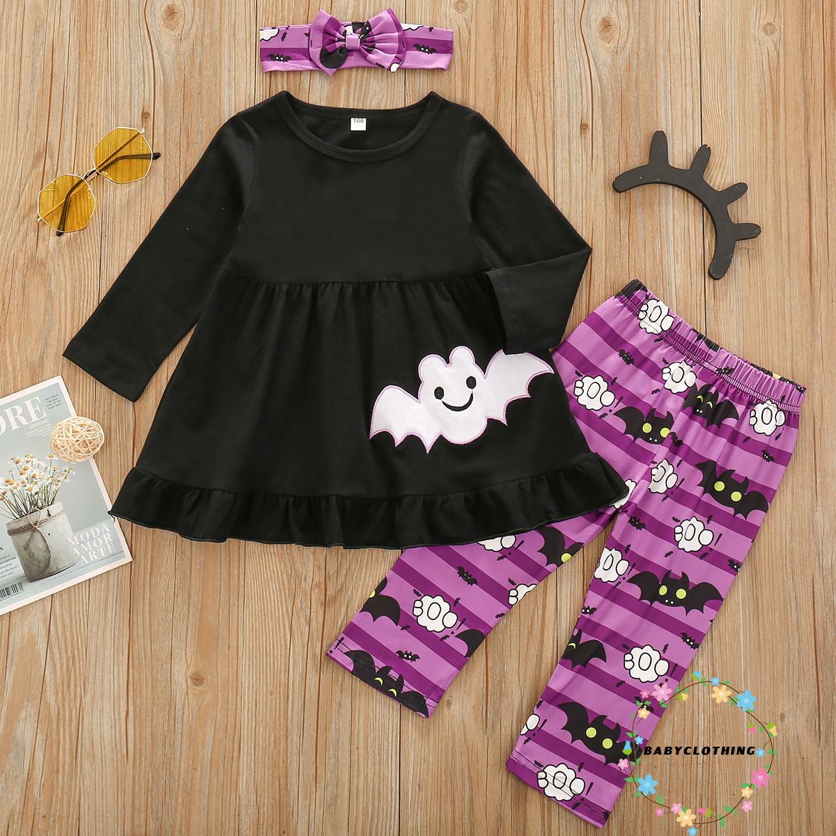 Set Đồ 3 Món Hóa Trang Halloween Cho Bé Gái