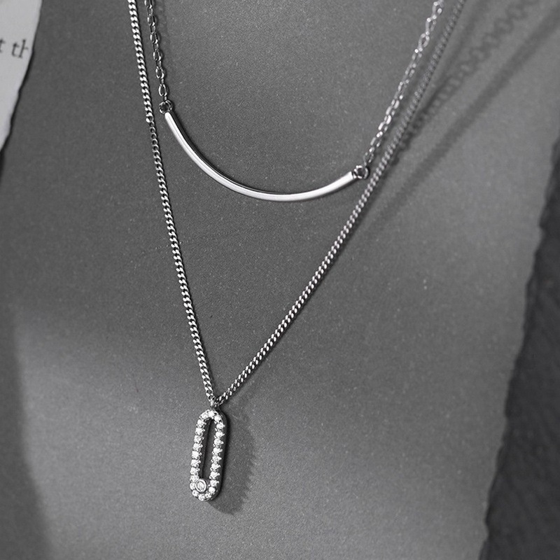 Thời trang nữ nụ cười Vòng cổ hai lớp Trang sức vòng cổ