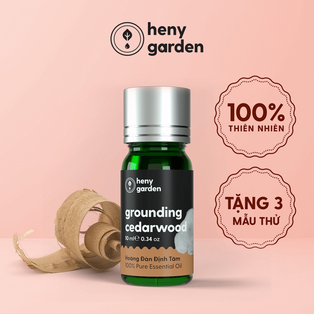 Tinh Dầu Tuyết Tùng (Hoàng Đàn) Organic Nguyên Chất Đậm Đặc Xông Thơm Phòng, Làm Nến Thơm, Giúp Dễ Ngủ Heny Garden 10mL