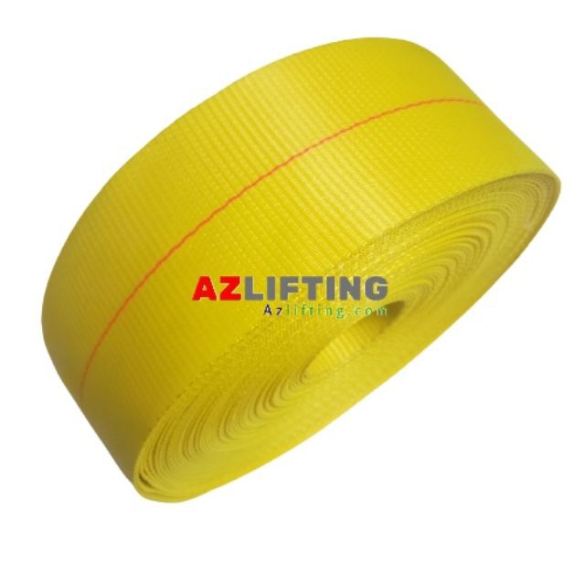 Dây đai màu vàng 100mm polyester - Azlifting.com