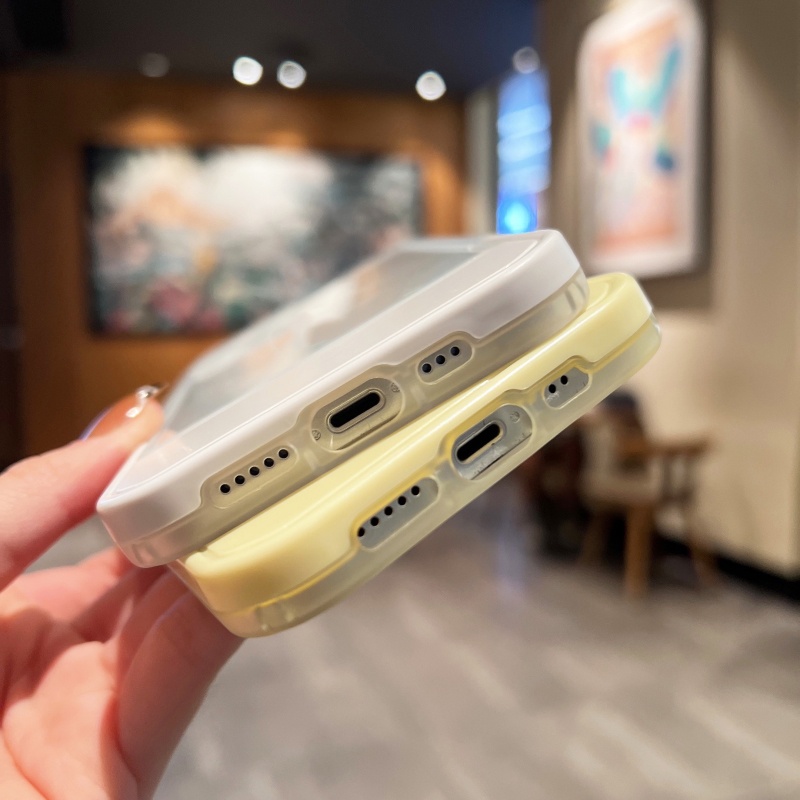 Ốp Điện Thoại Mềm Trong Suốt Chống Sốc Có Giá Đứng Cho iPhone 14 13 12 11 Pro Max XS XR X 8 7 Plus + SE 2020