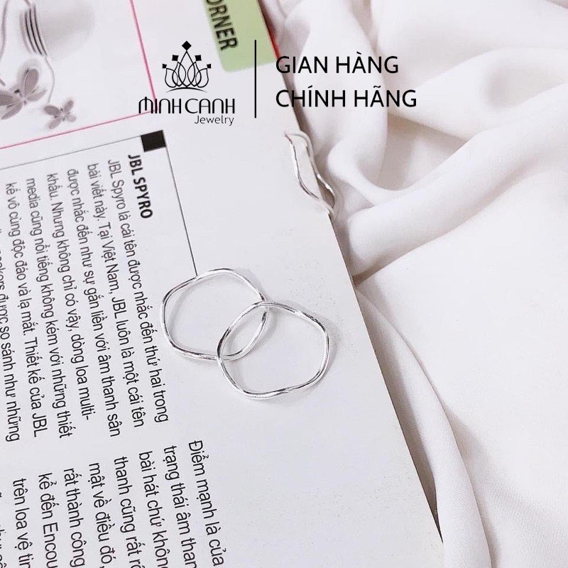 Nhẫn Bạc Ta Dạng Sóng Trơn Mảnh - Minh Canh Jewelry