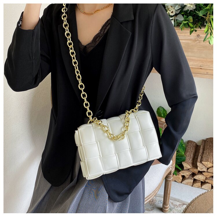 Túi Đeo JASMIN NOIR Chéo Đan Lát Sang Trọng Cho Nữ