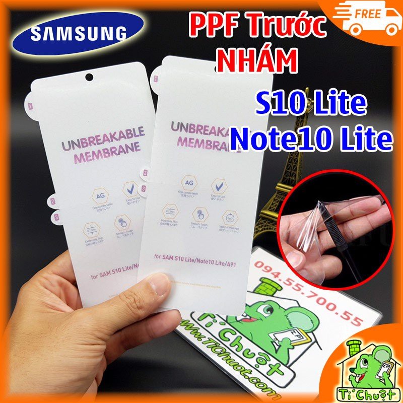 Miếng Dán PPF Mặt Trước Chống Vân Tay Cho Samsung Galaxy Note 10 Lite, Dán Màn Hình Samsung