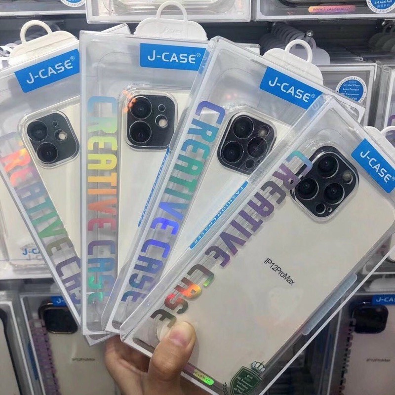 Ốp dẻo trong bảo vệ camera Iphone 11/11 Pro/11 Pro Max/12/12 Pro/12 Pro Max hãng J-Case đẹp rẻ