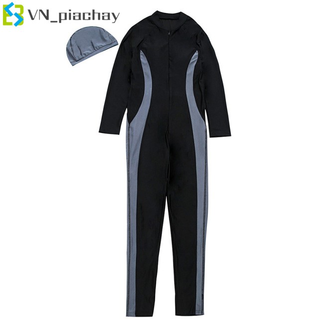 Bộ Đồ Bơi Liền Thân Dài Tay Xinh Xắn Dành Cho Nữ | BigBuy360 - bigbuy360.vn