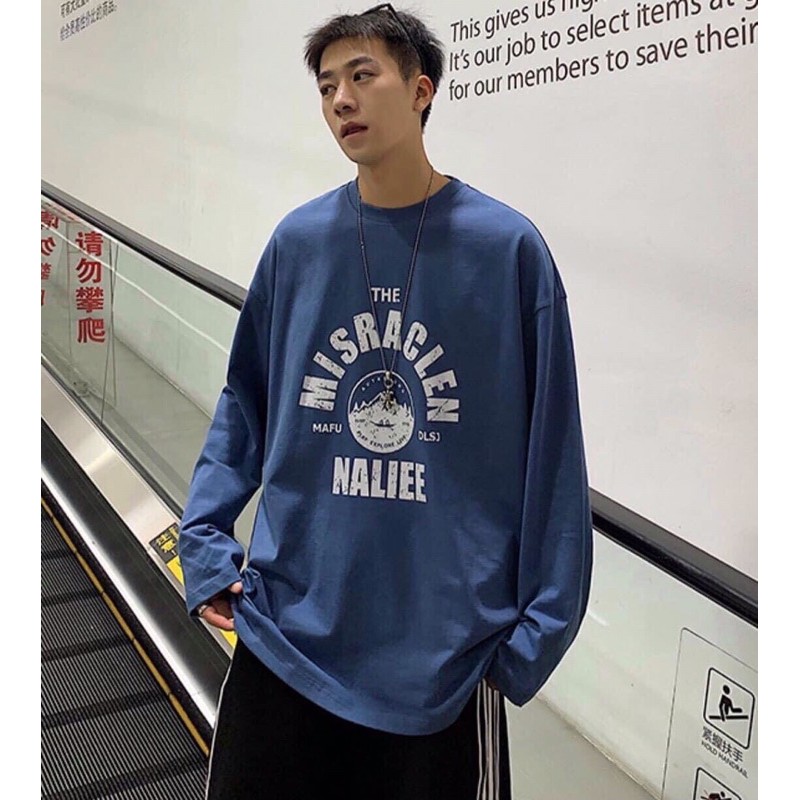 Áo thun thu đông tay dài hoạ tiết MISRACLEN - Unisex nam nữ đều mặc được | BigBuy360 - bigbuy360.vn