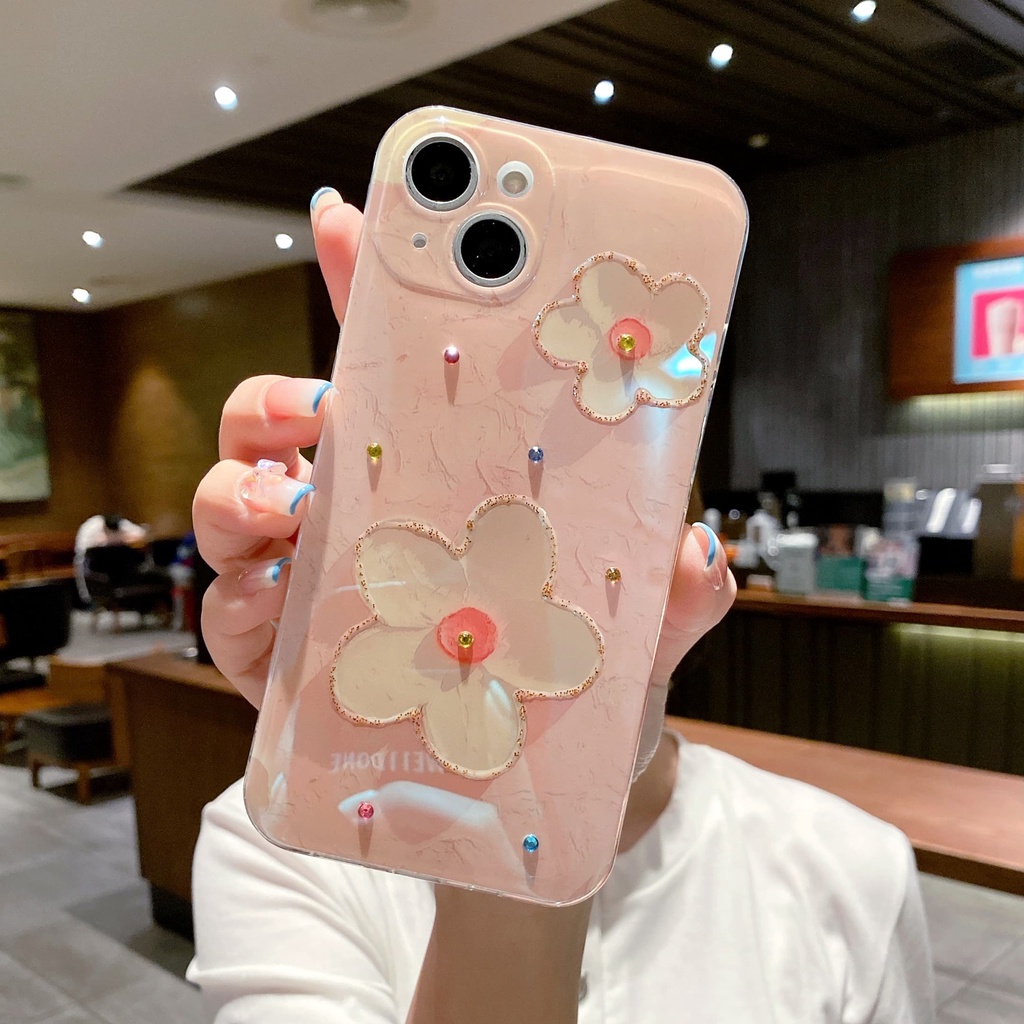 Ốp Lưng Chống Sốc Họa Tiết Hoa Cho iphone 15 / 14 / 13 / 12 / 11 / xs / 8 / 7p