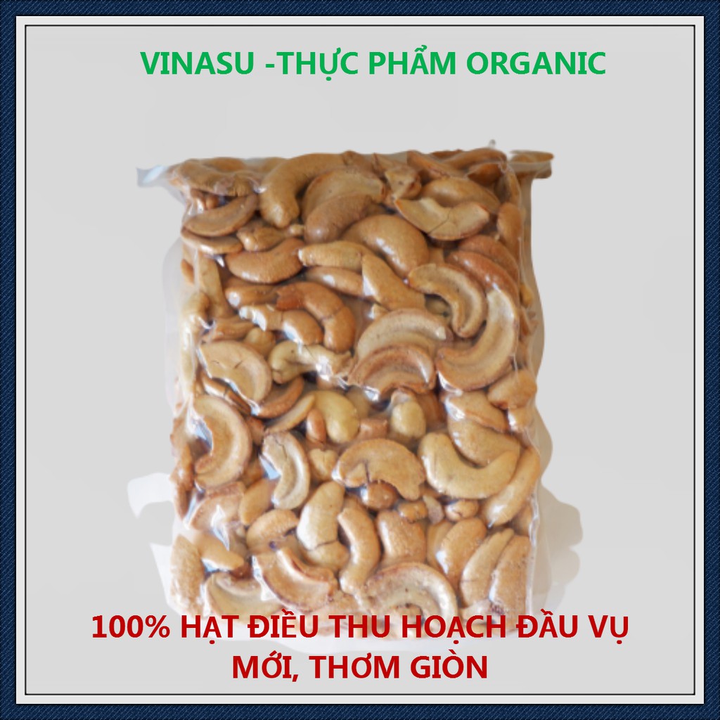 500GR HẠT ĐIỀU BỂ ĐÔI RANG MUỐI ĐÃ TÁCH LỤA