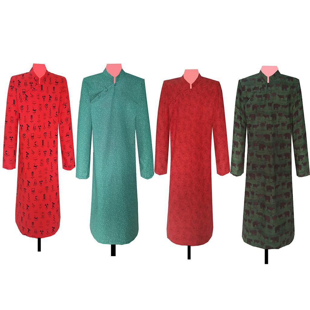 ÁO DÀI CÁCH TÂN NAM POLY COTTON 4 màu