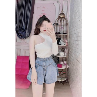 Áo thun body tay dài khoét vai