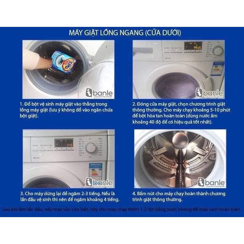 Gói tẩy lồng máy giặt.