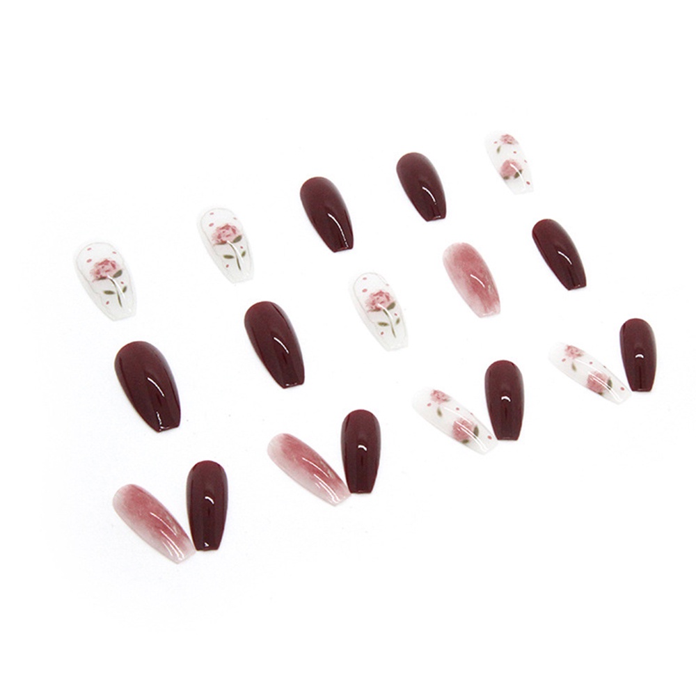 Set 24 móng tay giả ngắn trang trí dành cho nữ 1156