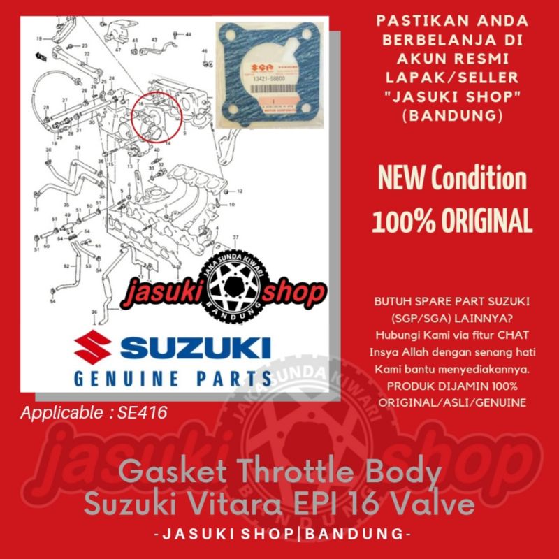 Vòng đệm cho xe Suzuki Vitara EPI 16Valve Inector SE416