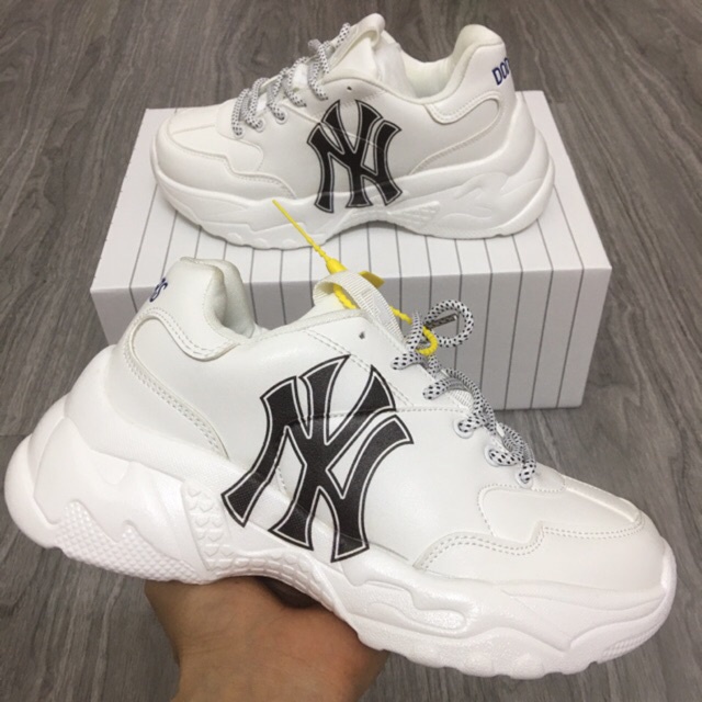Giày Sneaker MLB NY Cao Cấp Nam-Nữ, Giày Thể Thao Tăng Chiều Cao MLB Boston Siêu HOT 2022