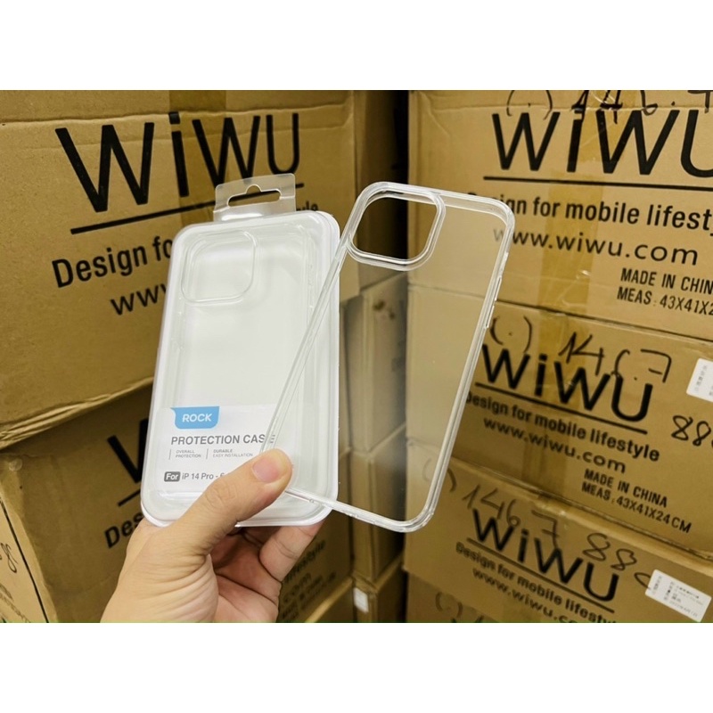 Ốp Lưng Trong Chống Ố Vàng Iphone 14 Pro, 14 Pro Max, 13, 13 Pro, 13 Pro Max, 12, 12 Pro Max Chống Sốc Hãng ROCK