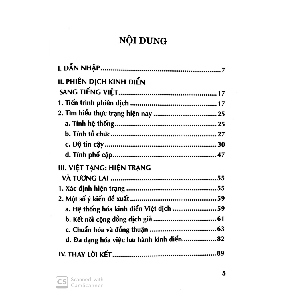 Sách - Vài Suy Nghĩ Về Đại Tạng Kinh Tiếng Việt - Hiện Trạng &amp; Tương Lai