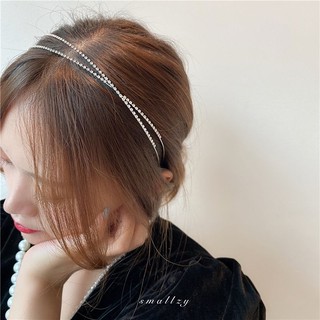 Cài tóc đính đá đan chéo design Korea
