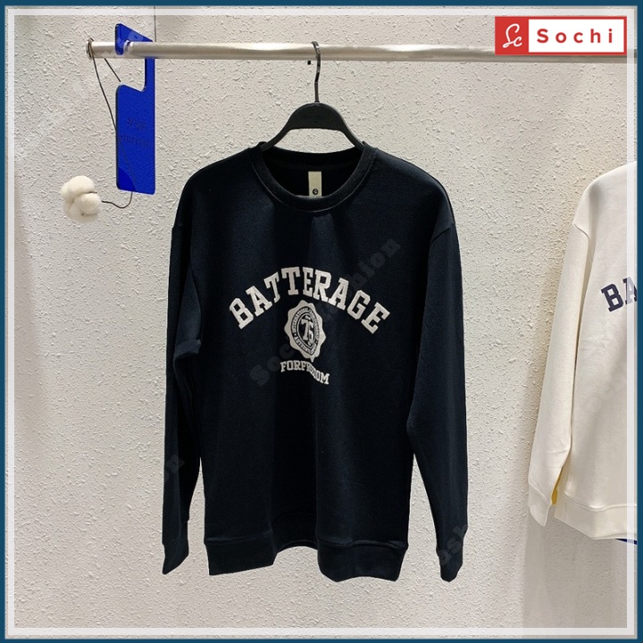 Áo nỉ sweater unisex, áo giữ nhiệt cổ tròn phong cách cá tính in Battergare mã SW695
