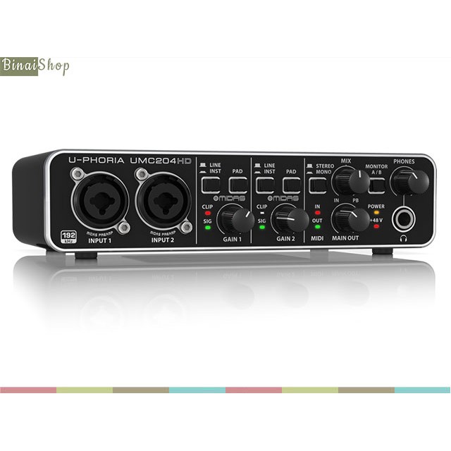 [Mã ELHACE giảm 4% đơn 300K] Sound card thu âm 2in 4out Behinger U-PHORIA UMC204HD