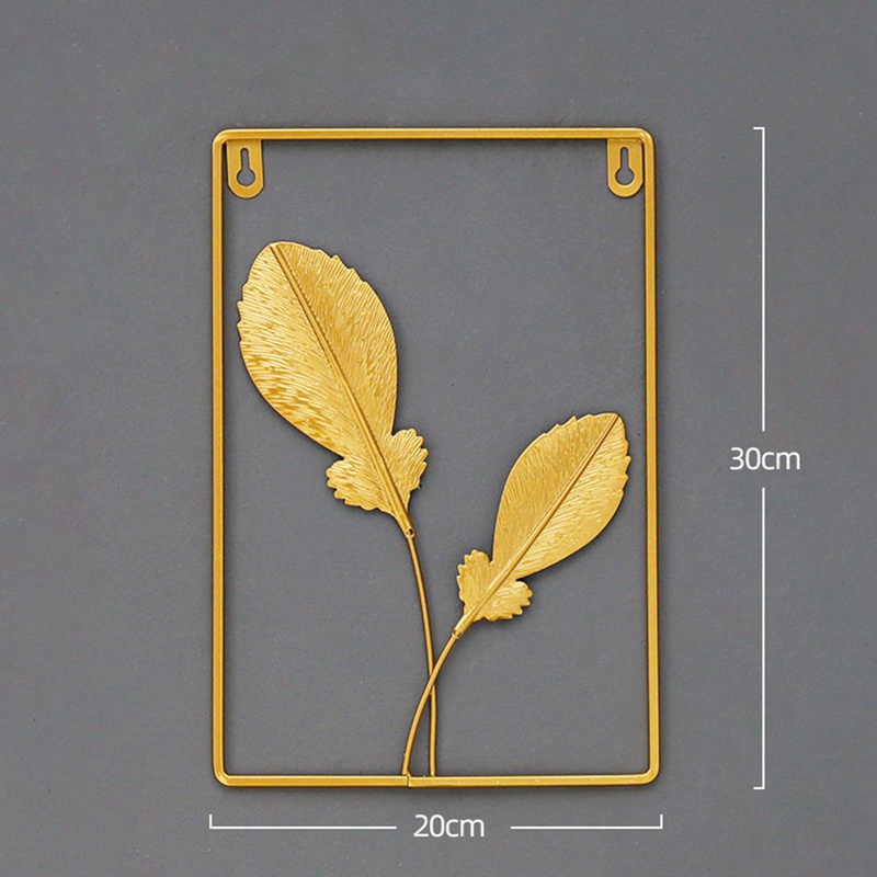 Home Decoration Ginkgo Leaf Wall Decoration Living Room Iron Gold Three-dimensional Wall Hanging Decorative Painting