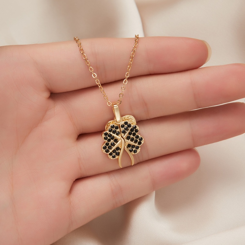 Vòng cổ Mặt Hoa Và Cỏ Bốn Lá Xinh Xắn Cho Nữ