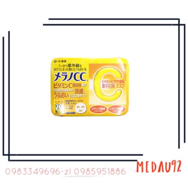 Mặt nạ dưỡng trắng Melano CC