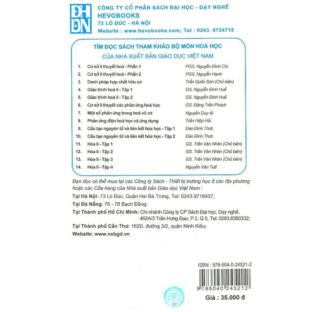 Sách - Bài Tập Cơ Sở Lí Thuyết Các Quá Trình Hóa Học