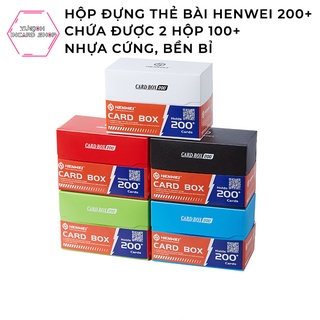 Hộp đựng thẻ bài 200+ chính hãng Henwei nhiều màu giá rẻ cho thẻ Yugioh, Pokemon, vanguard.
