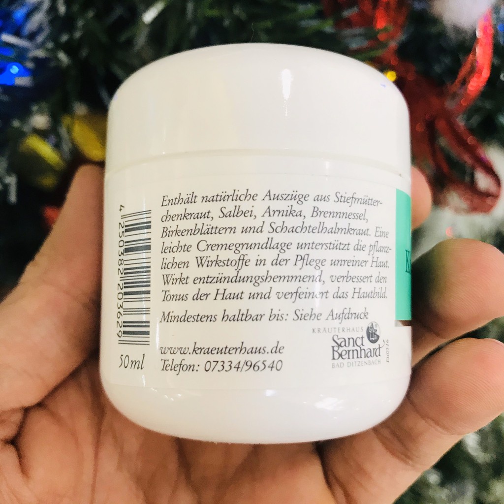 Kem ngừa mụn thảo dược Krauter Creme gegen unreine Haut 50ml [ Chính hãng CHLB Đức ]