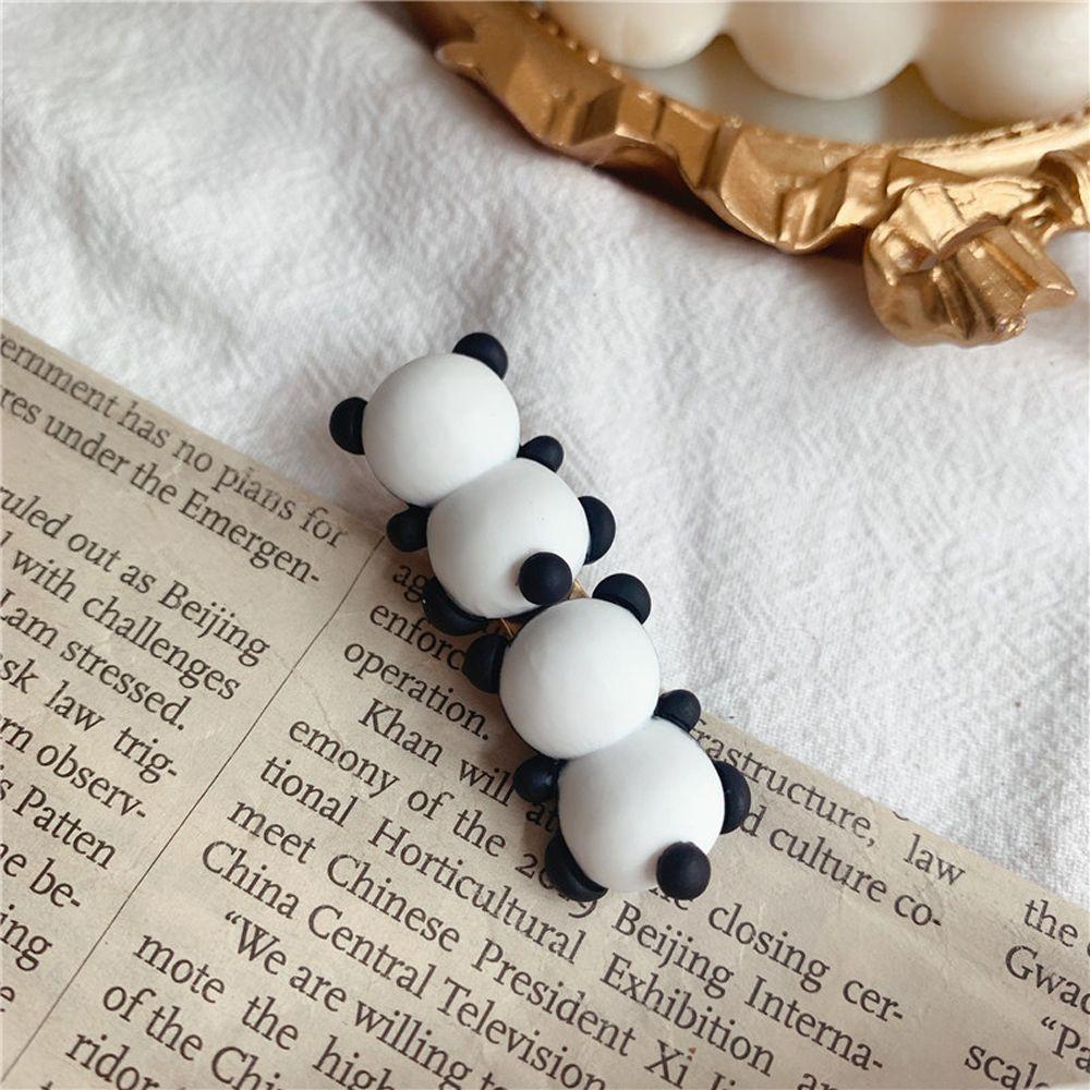 NICKOLAS Kẹp Tóc Hình Gấu Trúc Dễ Thương