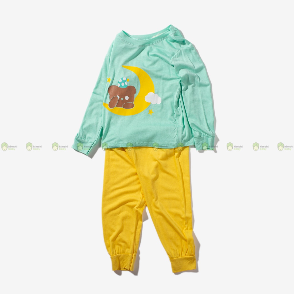 Bộ Thun Lạnh Dài Tay Cho Bé Gái, Bé Trai Minky Mom Hoạ Tiết Vịt Vàng, Bộ Quần Áo Cho Bé Mặc Nhà MKMTD2232