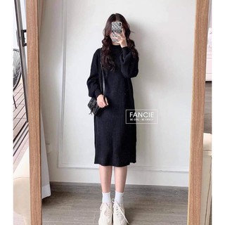 Đầm len đầy dịu dàng ấm áp basic